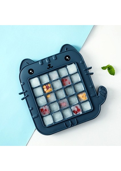 Mavi Kedi Stili Oyourlıfe Sevimli Karikatür Plastik Buz Küpü Tepsisi Aile Buz Küpü Makinesi Mutfak Bar Dıy Kare Şekli Hızlı Dondur Buz Küpü Kalıp (Yurt Dışından)