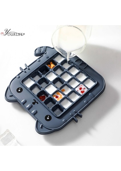 Mavi Kedi Stili Oyourlıfe Sevimli Karikatür Plastik Buz Küpü Tepsisi Aile Buz Küpü Makinesi Mutfak Bar Dıy Kare Şekli Hızlı Dondur Buz Küpü Kalıp (Yurt Dışından) fiyatları