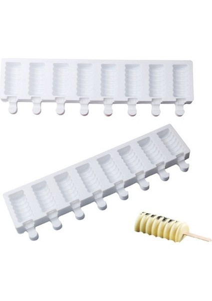 Oval Stil 8 Kavite Dondurma Silikon Kalıp Dıy Kalıpları Buz Küpü Kalıpları Dondurma Makinesi Tatlı Kalıpları Popsicle Kalın Malzeme ile Tepsi (Yurt Dışından) fiyatları