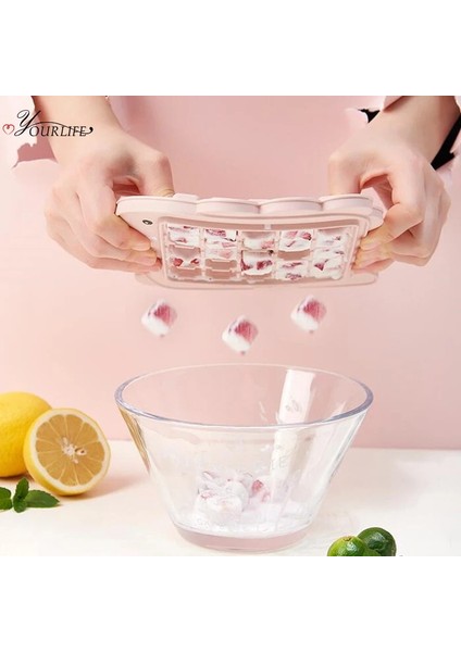 Mavi Kedi Stili Oyourlıfe Sevimli Karikatür Plastik Buz Küpü Tepsisi Aile Buz Küpü Makinesi Mutfak Bar Dıy Kare Şekli Hızlı Dondur Buz Küpü Kalıp (Yurt Dışından) indirimleri