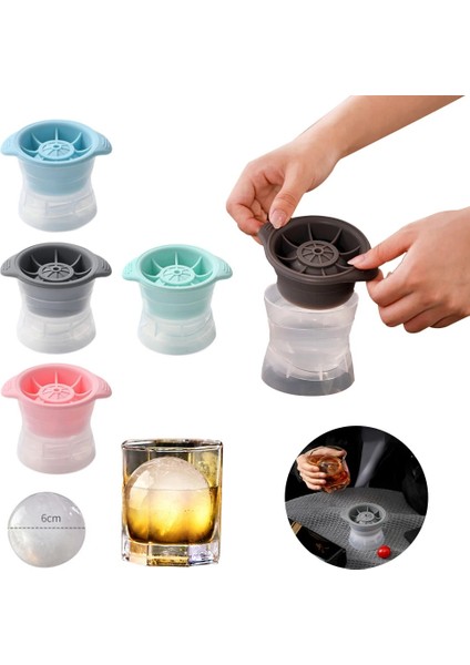 Yeşil Stil O 6cm Dıy Dondurma 6cm Silikon Kalıp Buz Küpü Tepsi Maker Viski Kokteyl Yuvarlak Top Kalıp Bar Aracı Mutfak Alet Aksesuarları Için (Yurt Dışından) fırsatları