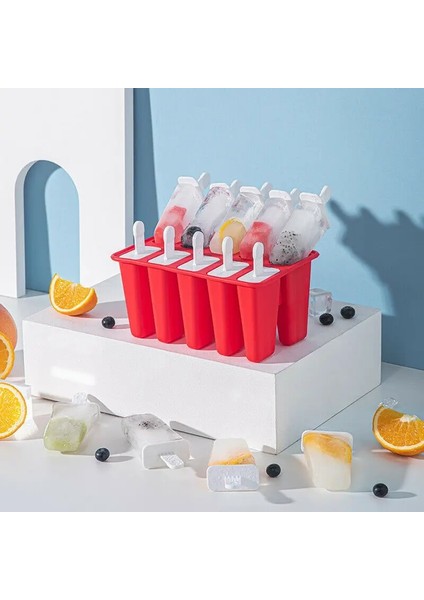 Yeşil-6 Adet Tarzı Popsicle Kalıpları Şekiller, Yeniden Kullanılabilir Kolay Buz Makinesi Makinesi Silikon Bpa Içermeyen Dondurulmuş Buz Pop Makinesi Dondurma Araçları (Yurt Dışından)