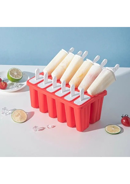 Yeşil-6 Adet Tarzı Popsicle Kalıpları Şekiller, Yeniden Kullanılabilir Kolay Buz Makinesi Makinesi Silikon Bpa Içermeyen Dondurulmuş Buz Pop Makinesi Dondurma Araçları (Yurt Dışından)