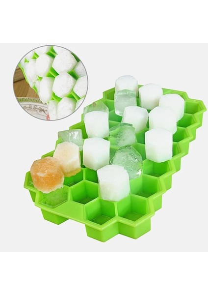 Kapak Stili ile Mavi 37 Küp Buz Tepsisi Kalıp Yaz Yaratıcı Dıy Petek Şekli Ray Parti Soğuk Içecek Araçları Silikon Buzlu Şeker Mutfak Bar Aletleri (Yurt Dışından) indirimleri