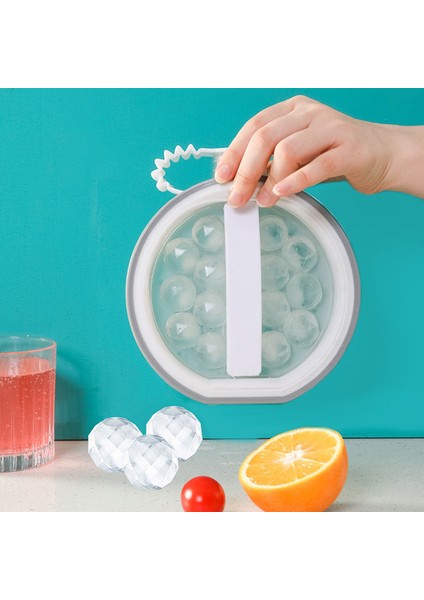 Buzluk Gri Tarzı 2021 Buz Topu Makinesi Su Isıtıcısı Mutfak Bar Aksesuarları Aletler Yaratıcı Buz Küpü Kalıp 2'si 1 Arada Çok Fonksiyonlu Konteyner Pot Yeni G. (Yurt Dışından)