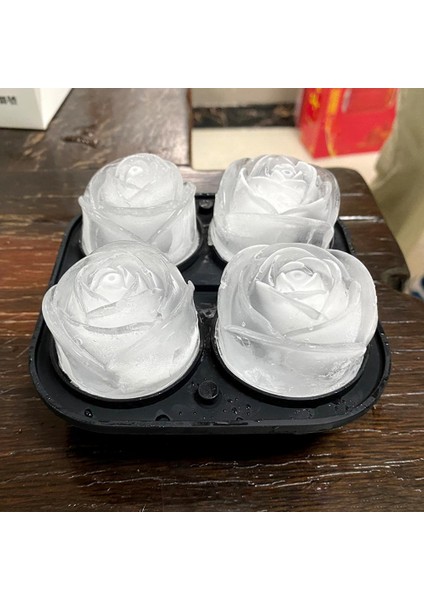Yeşil Stil Gül Silikon Buz Tepsisi Çiçek Şekli Buz Küpü Makinesi Gıda Dereceli Sızıntı Önleyici 4 Izgara Bar Için Yeniden Kullanılabilir Silikon Buz Küpü Kalıbı (Yurt Dışından) indirimleri