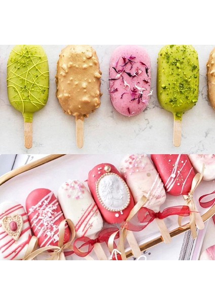 Dondurma Kalıbı Stili 8 Hücre Büyük Boy Silikon Dondurma Kalıbı Popsicle Kalıpları Dıy Ev Yapımı Tatlı Dondurucu Meyve Suyu Buz Pop Maker Kalıp Çubuklarla (Yurt Dışından)