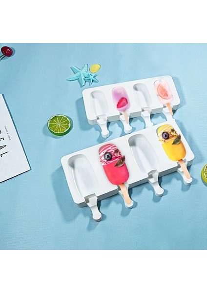 8 Delik Stili Delik Silikon Dondurma Kalıbı Buz Küpü Tepsisi Buzlu Şeker Varil Diy Kalıp Tatlı Dondurma Kalıbı Buzlu Şeker Çubuğu ile (Yurt Dışından) fiyatları
