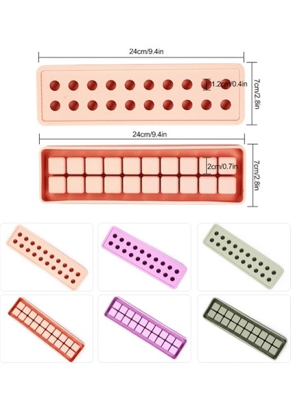 Pembe Kare Stili 20 Izgara Gıda Sınıfı Silikon Buz Küpü Tepsisi Kalıp Topu Kare Şekli Dıy Buz Kalıbı Dondurma Makinesi Viski Partisi Bar Içecek Aksesuarları (Yurt Dışından) modelleri