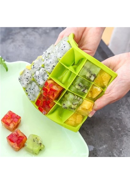 Kapaklı Mor 24 Kapaklı Silikon Buz Küpü Tepsi Buz Küpü Kalıp Gıda Sınıfı Silikon Viski Kokteyl Içecek Çikolatalı Dondurma Makinesi Parti Barı (Yurt Dışından) indirimleri