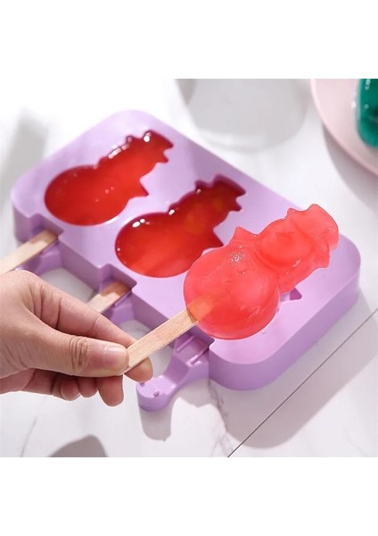x Stili Silikon Dondurma Kalıp Popsicle Kalıpları Buz Küpü Tepsi Dıy Ev Yapımı Karikatür Dondurma Popsicle Ice Pop Maker Kalıp ile Sopa (Yurt Dışından)