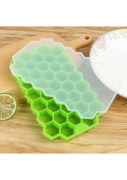 Yeşil Stil Kaplamasız Silikon Petek Buz Küpü 37 Küp Buz Küpü Kalıp Petek Yaratıcı Buz Kutusu Buz Küpü Sınır Ötesi Dıy Popsicle Kalıp (Yurt Dışından)