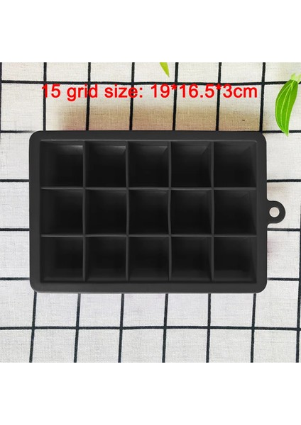 15 Izgara Stili Izgara Büyük Buz Tepsisi Kalıp Büyük Gıda Sınıfı Silikon Buz Küpü Kare Tepsi Kalıp Dıy Buz Makinesi Küp Tepsisi Mutfak Aksesuarları (Yurt Dışından)