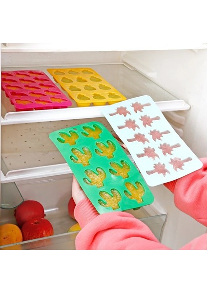 Gül Kırmızısı Stili Gıda Sınıfı Silikon Kapaklı Buz Kutusu Yaz Buz Küpü Kalıp Tepsisi Dıy Ev Yapımı Buz Küpü Esnek Dondurma Kalıbı Mutfak Aletleri (Yurt Dışından) indirimleri