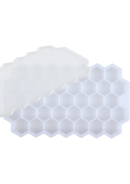 Whitewithlid Tarzı Buz Küpü Yapıcı Silikonlar Buz Kalıbı Petek Buz Küpü Tepsisi Magnum Silikon Kalıp Viski Kokteyli Için Gıda Sınıfı Kalıp Formları (Yurt Dışından)