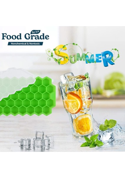 Whitewithlid Tarzı Buz Küpü Yapıcı Silikonlar Buz Kalıbı Petek Buz Küpü Tepsisi Magnum Silikon Kalıp Viski Kokteyli Için Gıda Sınıfı Kalıp Formları (Yurt Dışından) fırsatları