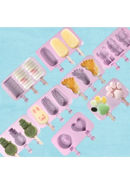 No.2 Tarzı Yeni Silikon Dondurma Kalıbı Popsicle Kalıpları Dıy Ev Yapımı Karikatür Dondurma Popsicle Ice Pop Maker Kalıp Pişirme Buz Küpü Tepsisi (Yurt Dışından)