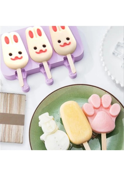 No.2 Tarzı Yeni Silikon Dondurma Kalıbı Popsicle Kalıpları Dıy Ev Yapımı Karikatür Dondurma Popsicle Ice Pop Maker Kalıp Pişirme Buz Küpü Tepsisi (Yurt Dışından)
