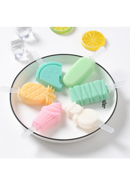 Kardan Adam Pembe Tarzı Kapaklı Silikon Dondurma Kalıbı Hayvanlar Şekli Buzlu Şekerleme Için Jöle Form Yapıcı Şeker Çubuğu Dekorasyonu Için Buz Küpü Tepsisi (Yurt Dışından) indirimleri