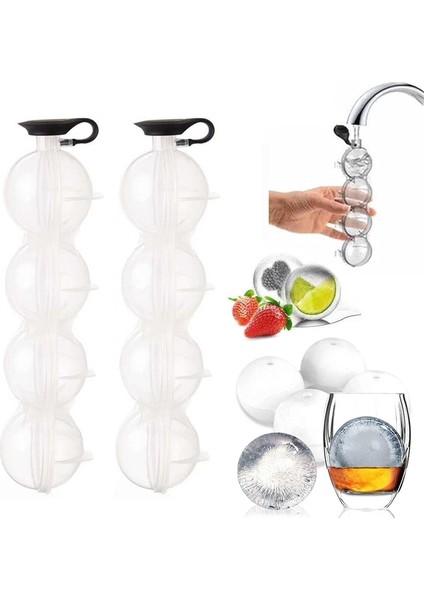 Dört Delikli Stil Yuvarlak 4 Kavite Buz Küpü Yapıcı Formu Buz Esnek Silikon Viski Kokteyl Dıy Buz Topu Buz Izgarası Parti Bar Buz Küpü Kalıp Için (Yurt Dışından) fırsatları