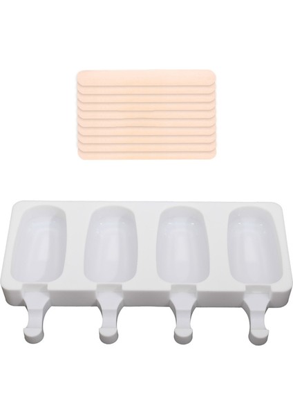 Tahta Çubuk 50 Adet Tarzı Hücre Silikon Dondurma Kalıbı Büyük Boy Popsicle Kalıpları Buz Küpü Tepsi Maker Tatlı Pasta Dondurucu Dıy Krem Kalıpları Sopa ile (Yurt Dışından)