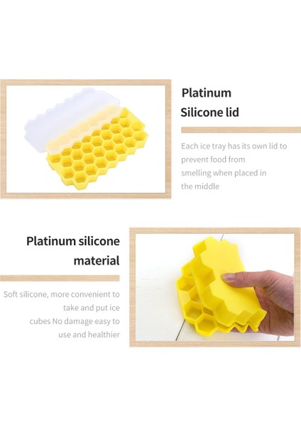 Kapaksız Sarı Stil Çıkarılabilir Kapaklı Meijuner Silikon Petek Buz Küpü Tepsileri Poision Olmadan Silikon Sağlıklı Buz Küpü Kalıbı (Yurt Dışından)