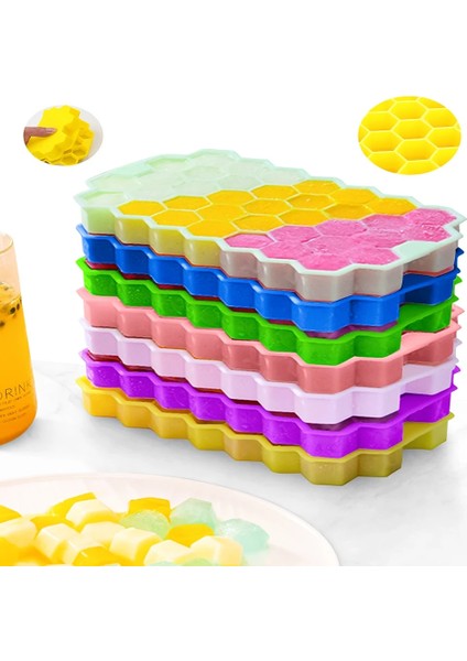 Kapaksız Sarı Stil Çıkarılabilir Kapaklı Meijuner Silikon Petek Buz Küpü Tepsileri Poision Olmadan Silikon Sağlıklı Buz Küpü Kalıbı (Yurt Dışından) modelleri