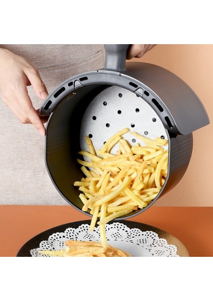 Kahverengi Yuvarlak 20CM Tarzı Yuvarlak Bambu Vapur Ped Kağıt Hava Fritöz Vapur Gömlekleri Delikli Odun Hamuru Kağıtları Yapışmaz Vapur Mat Köfte Pişirme Matı (Yurt Dışından)