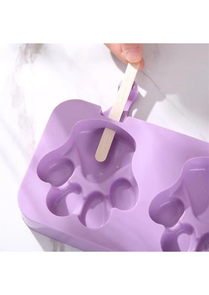 F Stili Silikon Dondurma Kalıbı Kapaklı Dondurma Kalıpları Dıy Ev Yapımı Buz Lolly Kalıp Dondurma Popsicle Ice Pop Maker Kalıp (Yurt Dışından)