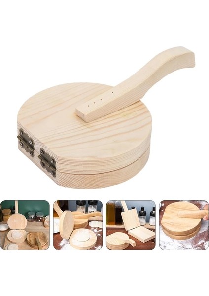 No.2 Tarzı 1 Adet Ahşap Hamur Kalıp Hamur Presleme Aracı Hamur Makinesi Kalıp Kesici Sarıcı Mantı Hamur Baskı Empanada Kalıp Mutfak Gereçleri (Yurt Dışından)