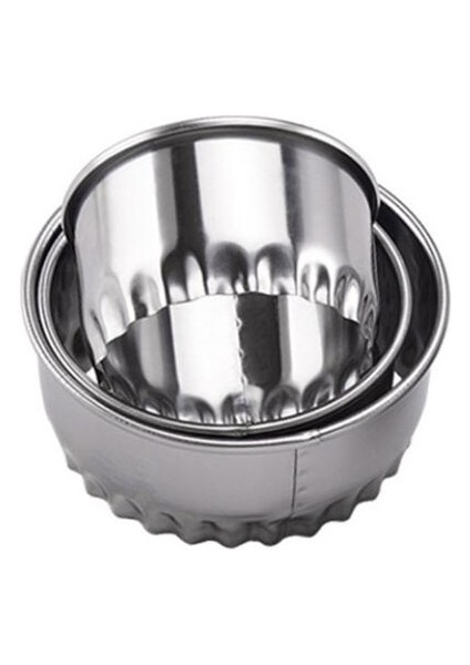 Çiçek Stili 3 Adet Yuvarlak Çiçek Şekilli Hamur Kesme Aleti Mutfak Aletleri Paslanmaz Çelik Köfte Kesici Taşınabilir Köfte Sarma Kalıpları (Yurt Dışından)