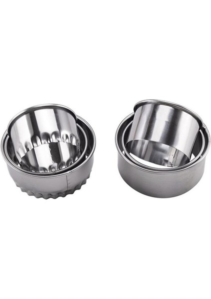 Çiçek Stili 3 Adet Yuvarlak Çiçek Şekilli Hamur Kesme Aleti Mutfak Aletleri Paslanmaz Çelik Köfte Kesici Taşınabilir Köfte Sarma Kalıpları (Yurt Dışından) indirimleri