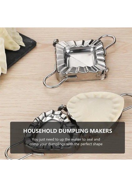 Kare Tarzı Paslanmaz Çelik Hamur Kalıp Hamur Sarıcı Kesici Yapma Makinesi Jiaozi Maker Cihazı Mutfak Pişirme Pasta Aracı (Yurt Dışından)
