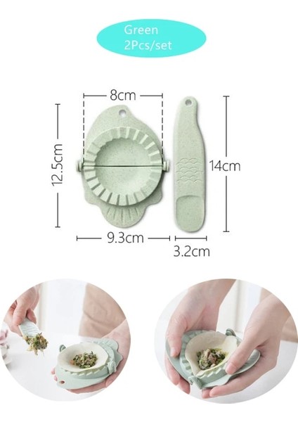Yeşil 2 Adet Tarzı 1-Et Dıy Börek Makinesi Basın Hamur Mantı Börek Kalıp Pasta Araçları Aksesuarları Ev Hamur Makinesi Mutfak Için (Yurt Dışından)