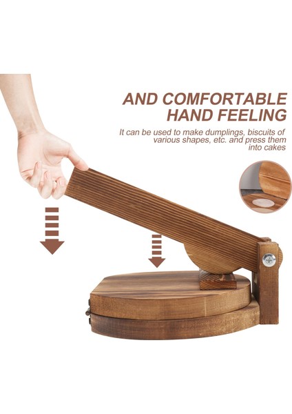 Karbonlu Renk Stili 1 Adet Pratik Ahşap Hamur Presleme Aracı Hamur Kalıp Hamur Baskı Hamur Pres Mutfak Pişirme Pasta Araçları Aksesuarları (Yurt Dışından) fırsatları