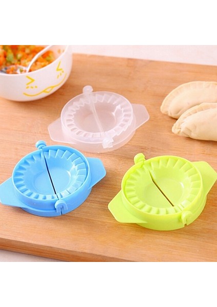 Mavi Stil Yeni Mutfak Gereçleri Jiaozi Makinesi Cihazı Kolay Dıy Kalıp Hamur Sarıcı Kesici Yapma Makinesi Pişirme Pasta Aracı (Yurt Dışından)