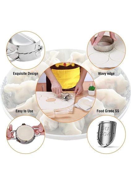 Kalp Kesici Stili Hamur Kalıpları Paslanmaz Çelik Hamur Makinesi Araçları Hamur Basın Empanada Pasta Mantı Hamur Kalıpları Pişirme Mutfak Aksesuarları (Yurt Dışından) indirimleri