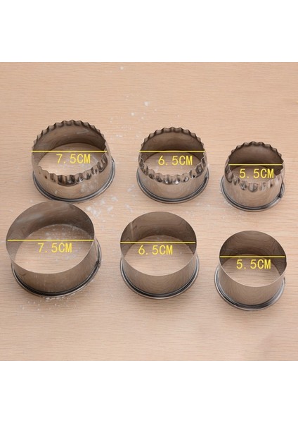 Çiçek Kenar Stili 3 Adet Yuvarlak Çiçek Şekilli Hamur Kesme Aleti Mutfak Aletleri Paslanmaz Çelik Köfte Kesici Taşınabilir Köfte Sarma Kalıpları (Yurt Dışından) fiyatları