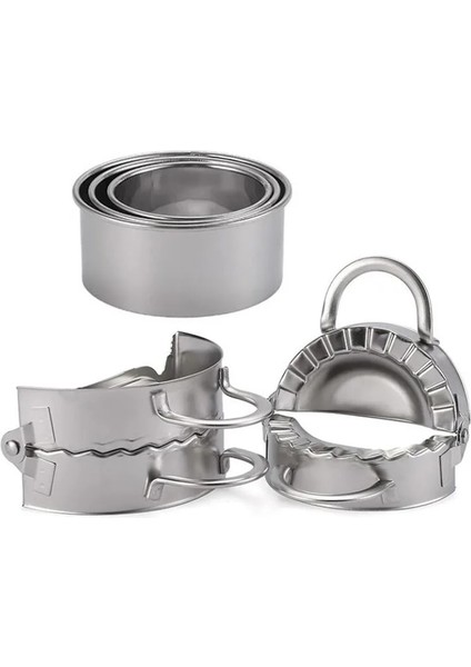 1 Adet 7.5cm Kalıp Stili 1 Takım Paslanmaz Çelik Mutfak Börek Makinesi Sarıcı Kalıp Makarna Mantı Börek Çember Kalıp Makinesi ve Kesici Pişirme Araçları Kalıp (Yurt Dışından) modelleri