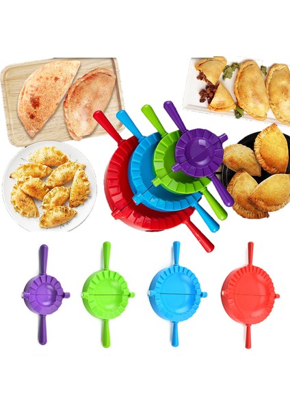Kırmızı Stil Yeni Dıy Köfte Makinesi Aracı Plastik Manuel Hamur Kalıp Makinesi Pasta Mantı Pres ve Kesici Kolay Jiaozi Kalıp (Yurt Dışından)