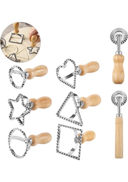 As Picture Shows Yuvarlak Bisküvi Hamur Kek Kalıbı Aperatif Fondan Pasta Dekorasyon Pişirme Ahşap Saplı Kurabiye Kesici Kalıpları Dıy Kalp Mutfak Gereçleri (Yurt Dışından) fırsatları