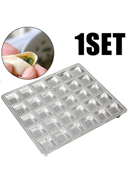 30 Kavite Hızlı Basın Kare Hamur Kalıp Makinesi Dıy Mantı Makinesi Alet Makarna Hamur Kalıp Mutfak Aracı Gümüş Alüminyum Alaşım (Yurt Dışından) fırsatları
