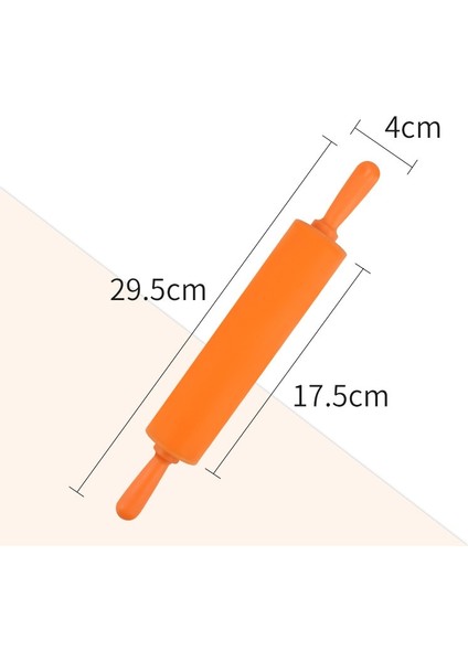 30X5CM Turuncu Stil cm Silikon Oklava Yapışmaz Pasta Hamur Unu Rulo Fondan Kek Erişte Hamur Rulo Mutfak Pişirme Aracı (Yurt Dışından)
