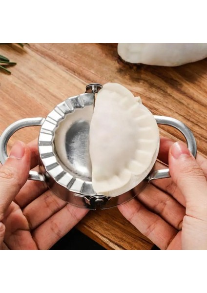02 1 Adet Tarzı Köfte Makinesi Aracı Paslanmaz Çelik Mutfak Hamur Kalıpları Tembel Zorunlu-Mantı Yapma Kalıp Hamur Makinesi Pasta Araçları (Yurt Dışından)
