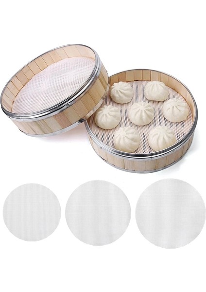 H Tarzı Silikon Vapur Yapışmaz Ped Yuvarlak Köfte Mat Yeniden Kullanılabilir Buhar Çörekler Mutfak Pişirme Pasta Dim Sum Mesh Pişirme Kılıfı (Yurt Dışından)