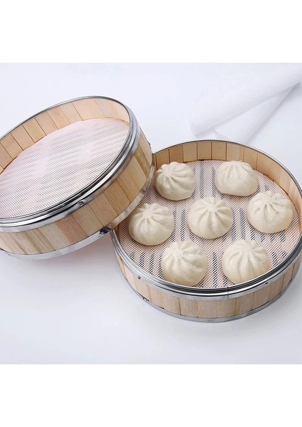H Tarzı Silikon Vapur Yapışmaz Ped Yuvarlak Köfte Mat Yeniden Kullanılabilir Buhar Çörekler Mutfak Pişirme Pasta Dim Sum Mesh Pişirme Kılıfı (Yurt Dışından)