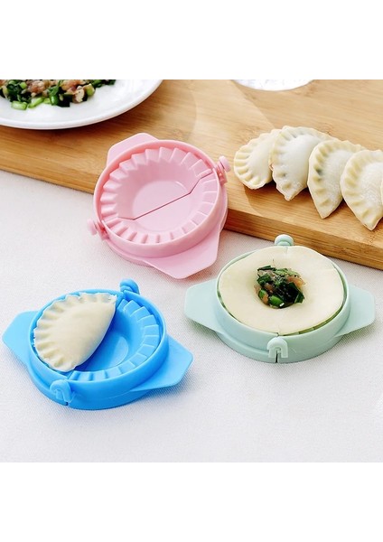 Mavi Stil Plastik Börek Moldese Gıda Jiaozi Maker Hamur Basın Börek Pasta Mantı El Kalıp Mutfak Yaratıcı Dıy Araçları (Yurt Dışından) modelleri
