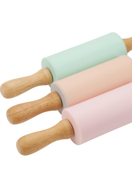 Pembe Tarzı Yapışmaz Fondan Oklava Çocuklar Için Emek Tasarruflu Ergonomi Kolu Silikon Börek Yapma Hamur Silindiri Pişirme Aksesuarları (Yurt Dışından) indirimleri