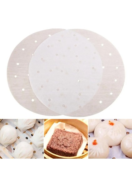18CM Tarzı Beyaz Yuvarlak Köfte Mat Vapur Kağıt Vapur Yapışmaz Pedler Çörekler Pişirme Pastası Dim Sum Mesh Mat Pişirme Aksesuarları (Yurt Dışından) fiyatları