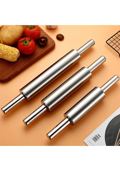 Orta Stil Paslanmaz Çelik Yapışmaz Oklava Hamur Makarna Araçları Için Fırında Pizza Erişte Çerez Köfte Mutfak Aksesuarları (Yurt Dışından) fiyatları